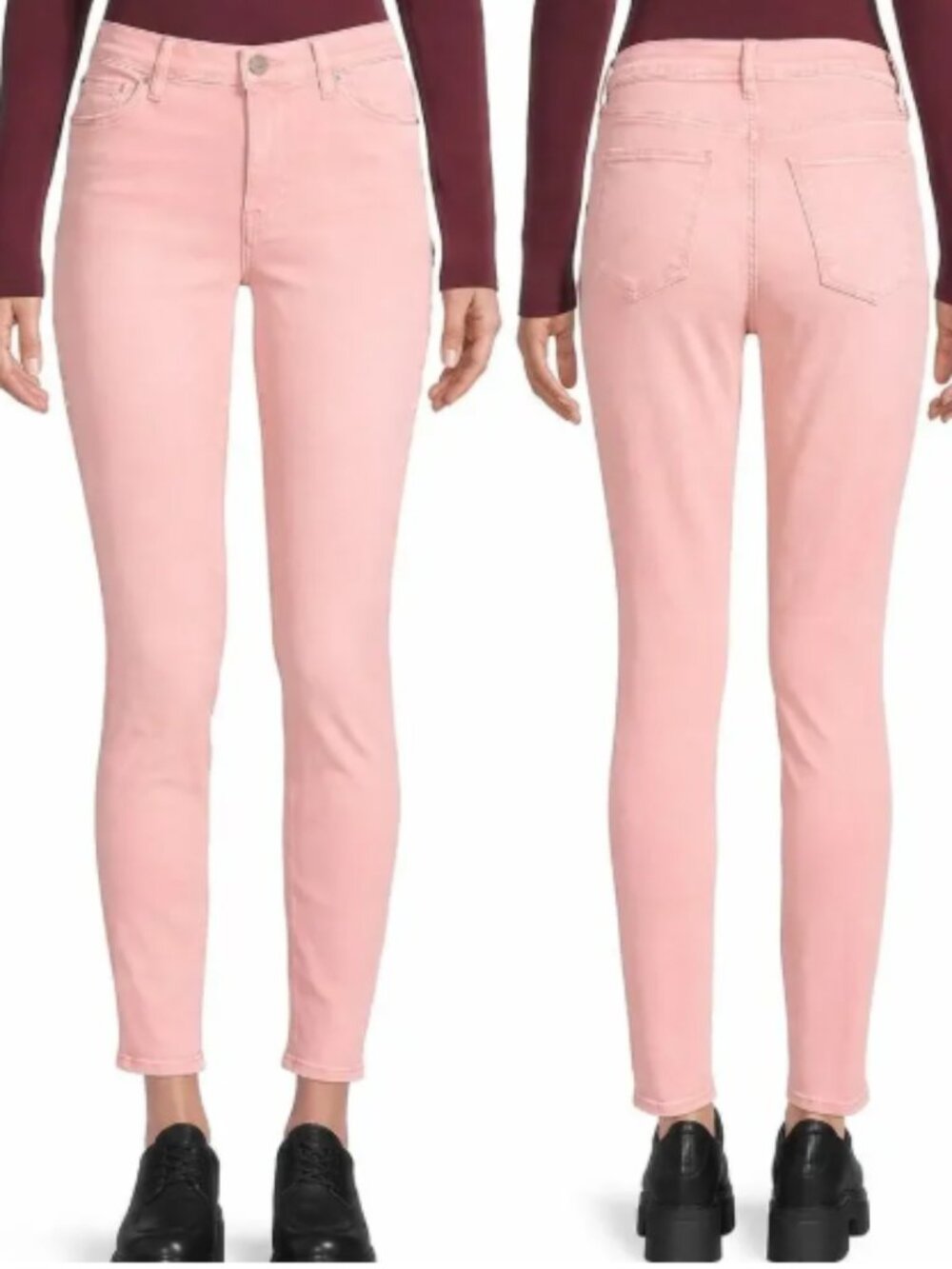 Hudson Jeans Natalie Super Skinny Jeans Pink High Waist